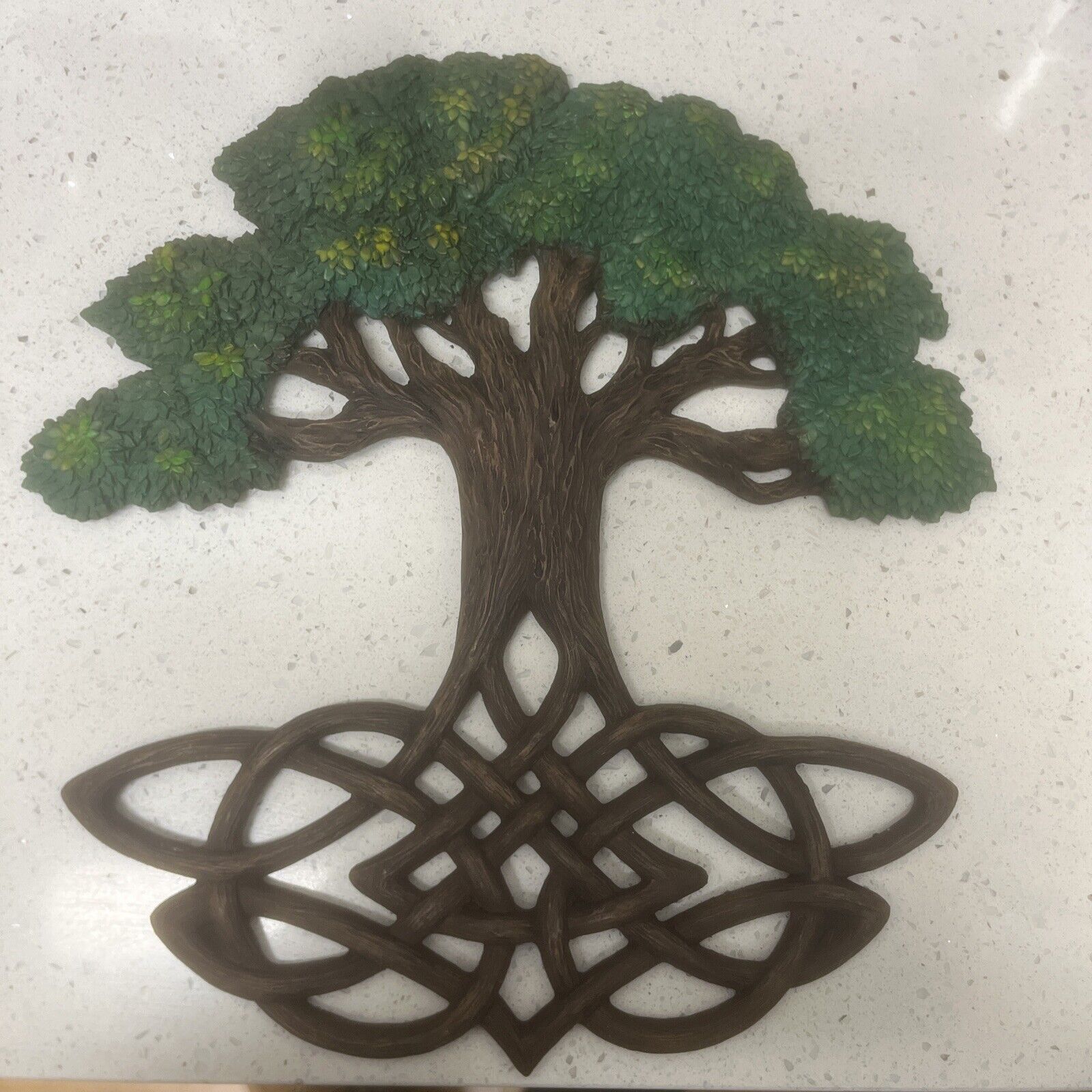 Celtic Tree of Life Yggdrasil - Knotwork Roots Decorative Wall Plaque Decor-13”