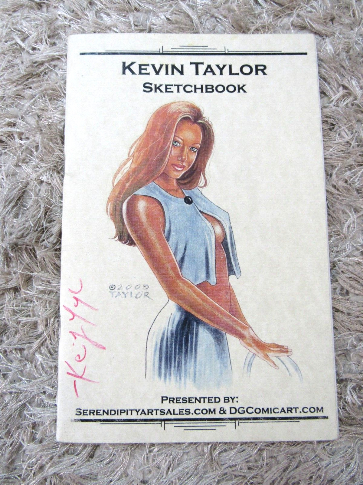 Rare Vintage Kevin Taylor Signed Sketchbook - 2004 - Original Artwork - Pin-Up