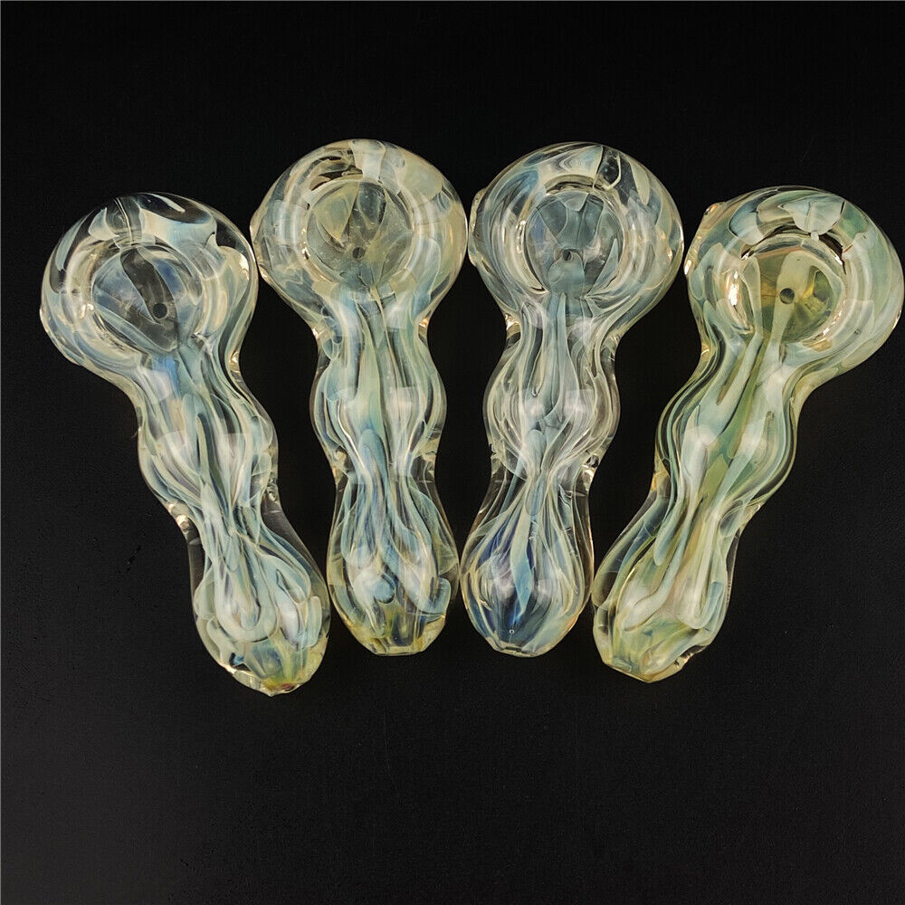 Colourful Heavy Spoon Glass Hand Pipe Bowl Thick Tobacco Herb Bong Smoking Pipe