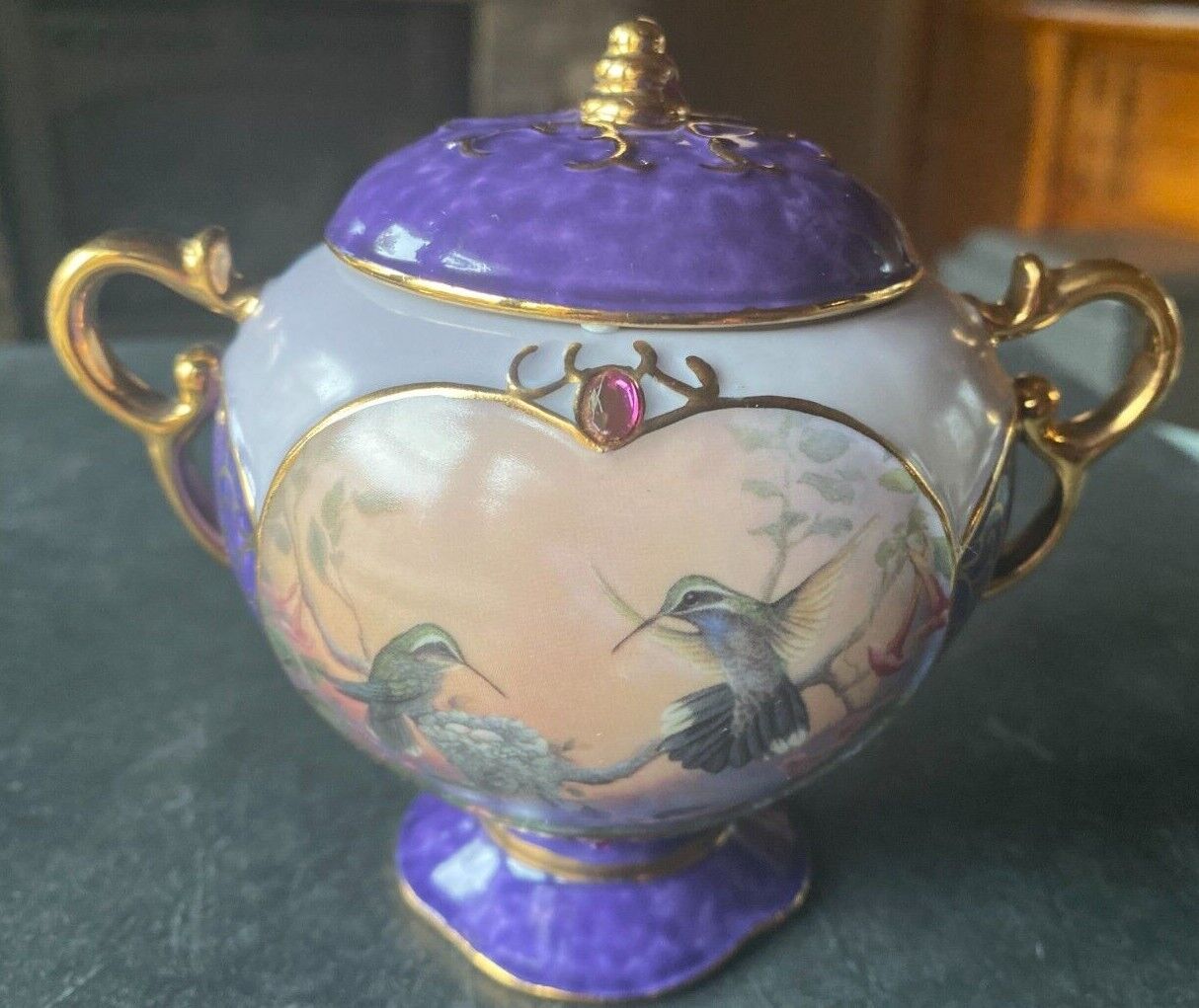Ardleigh Elliott Porcelain Hummingbird Music Box Natures Jeweled Treasure CHOICE
