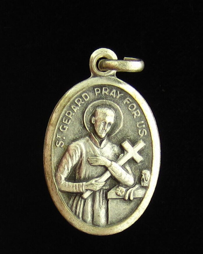 Vintage Saint Gerard Medal Religious Holy Catholic Virgin Mary
