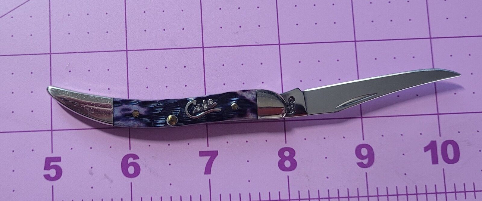 Case 610096 SS Toothpick Texas Purple Pocket Knife