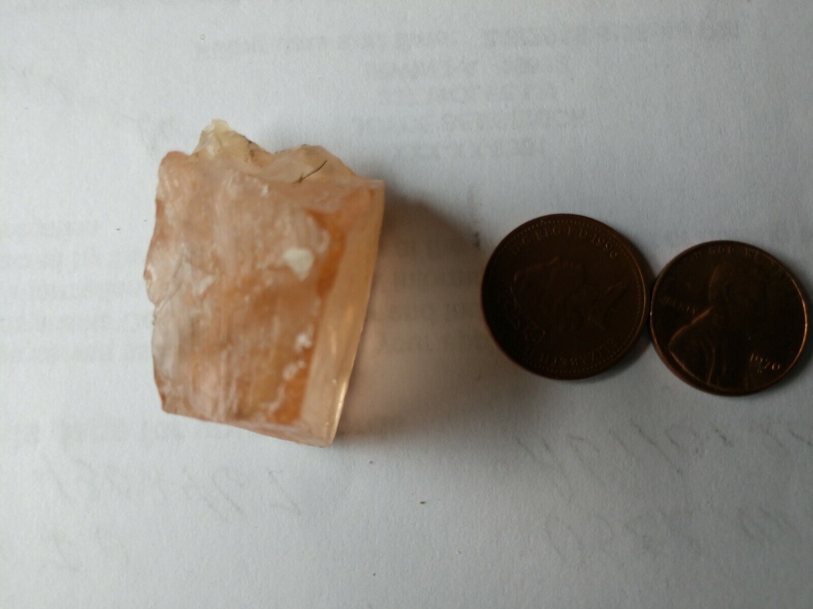 Lady Nellie Peach Natural Andara Crystal Crystals monatomic chakra reiki 