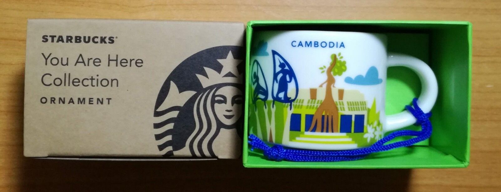 Starbucks You Are Here series Mini Mug Ornament 2 FL OZ / 59 ml  2018 Cambodia