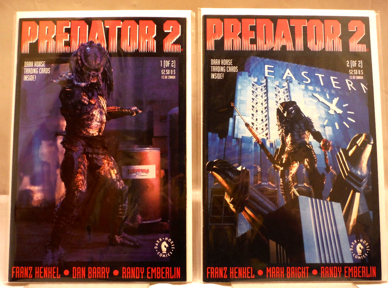 Predator 2 Comic Set #1 + #2 VF+/NM Dark Horse Comics ( 1991 )
