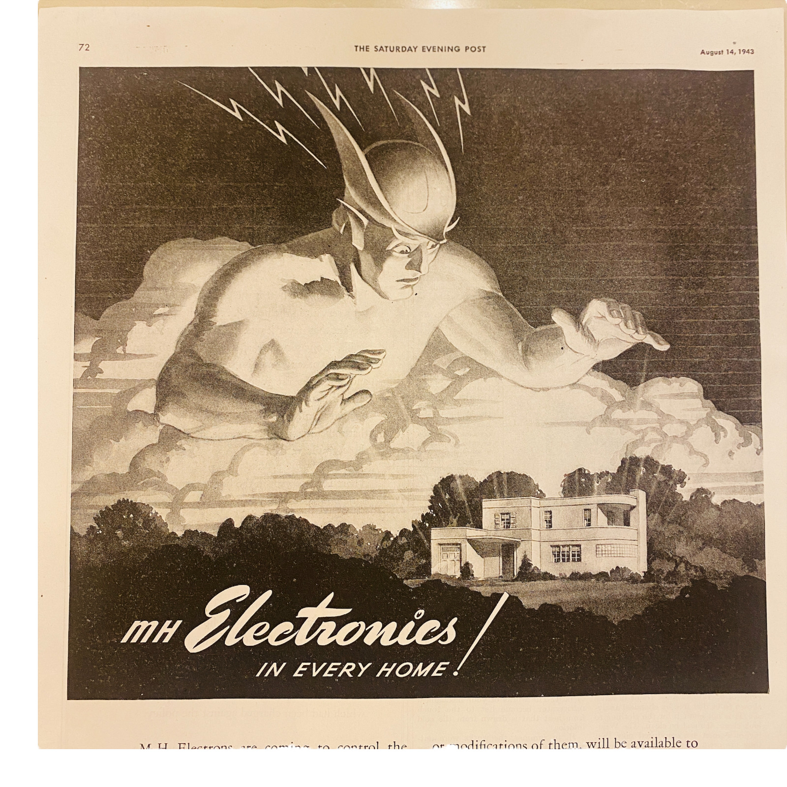 1943 Vintage Original Print Ad ~ WWII Minneapolis Honeywell MH Electronics