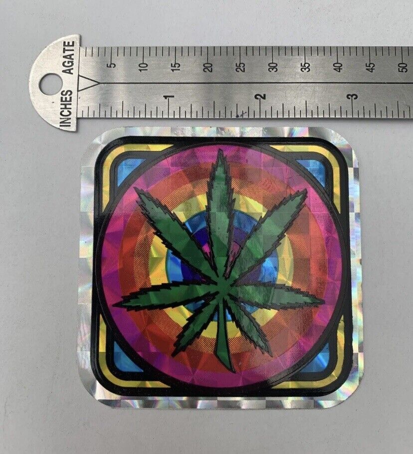 Vintage Marijuana Leaf Sticker