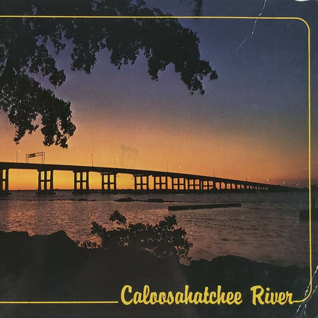 Caloosahatchee River Fort Myers 4x6 Postcard c1991 Florida Sunset Bridge FL B561