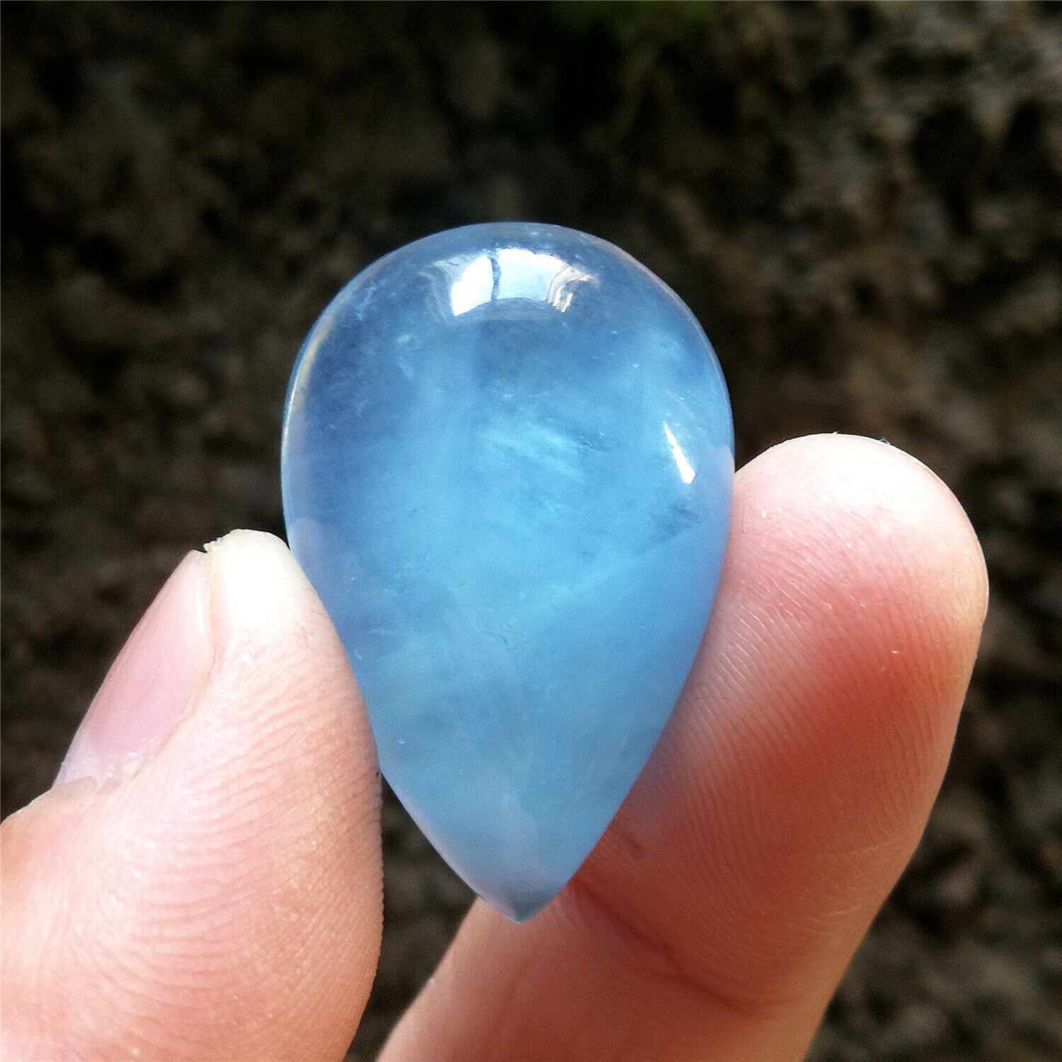 46ct 31mm 1pcs Natural Big Clear Aquamarine Crystal Heart Pendant RARE