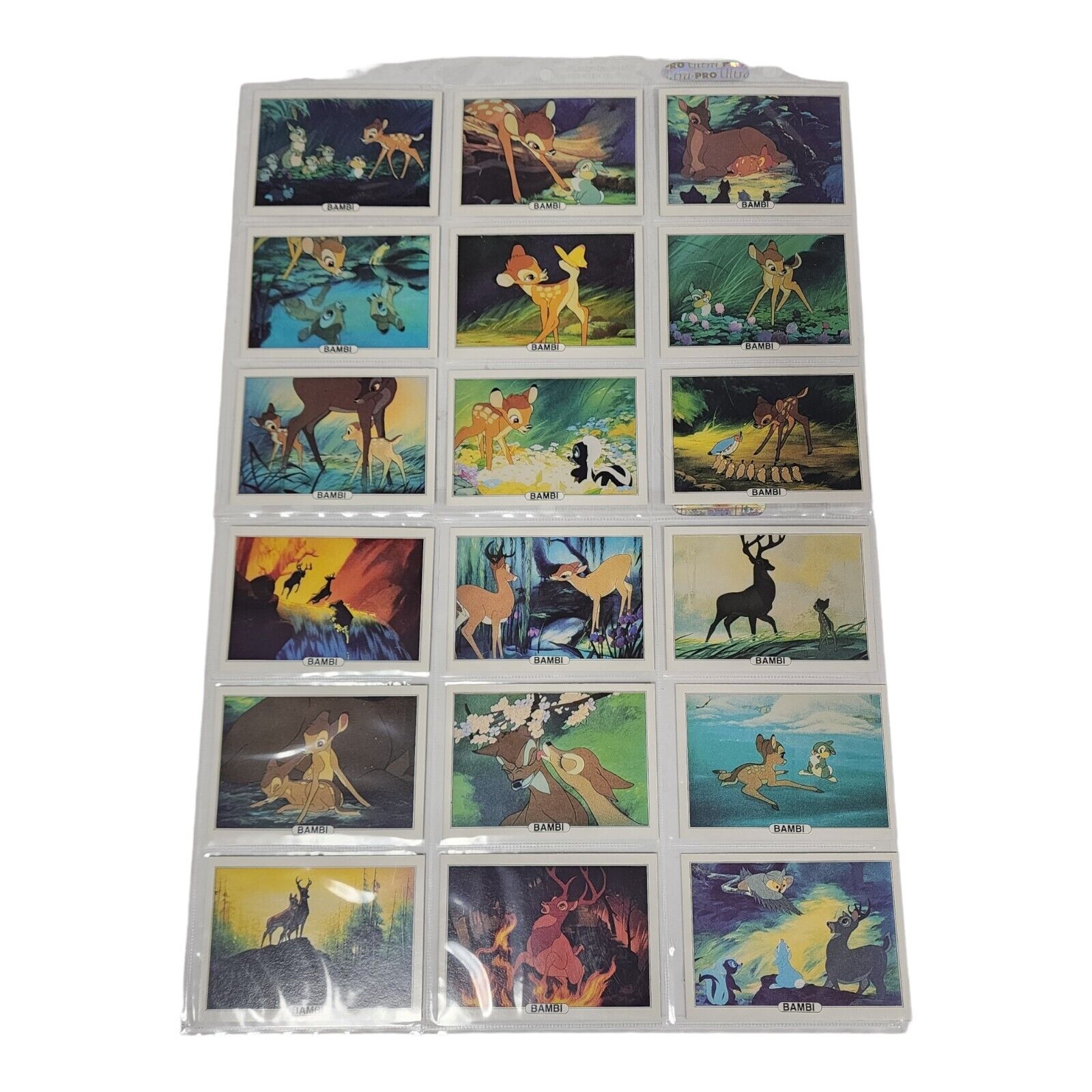 Vintage Disney Bambi Movie Scene Trading Cards Series A Complete Full Set 1-18