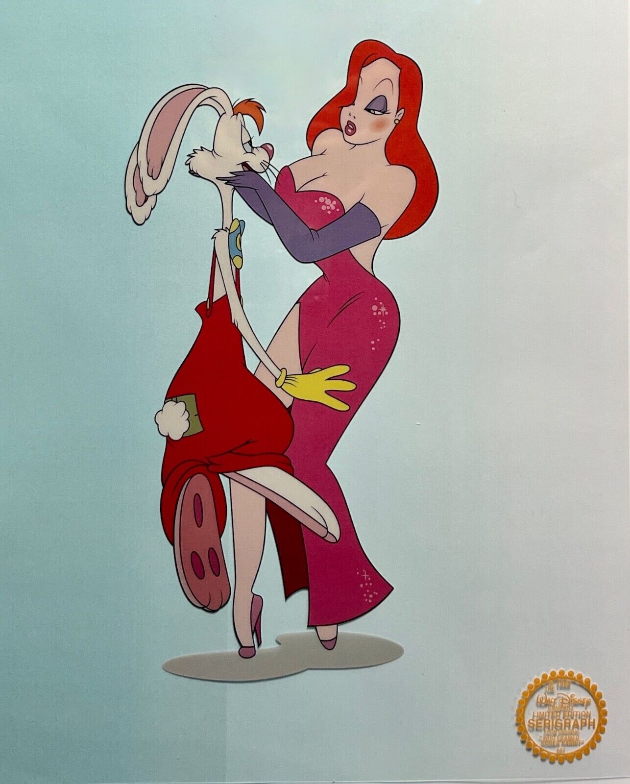 DISNEY JESSICA & ROGER RABBIT Sericel Animation Art Serigraph Cel