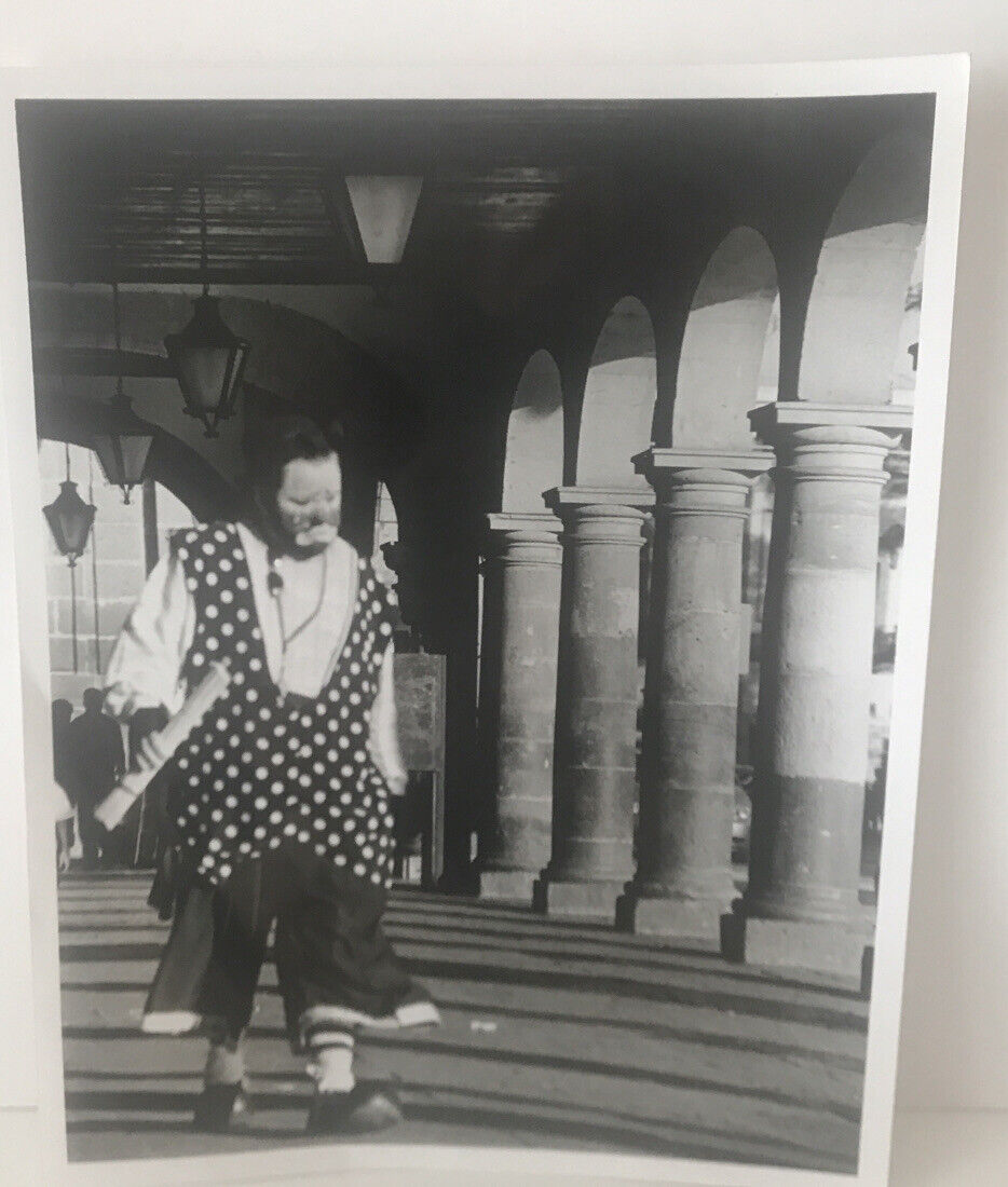 Vintage B & W Clown Photo 8 x 10