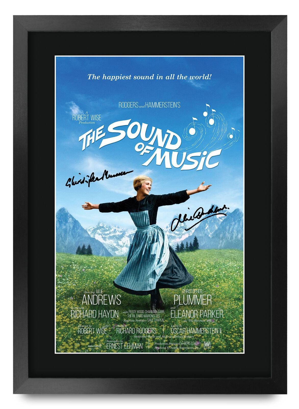 The Sound of Music A3 Framed Signed Movie Poster Autograph for Julie Andrews Fan
