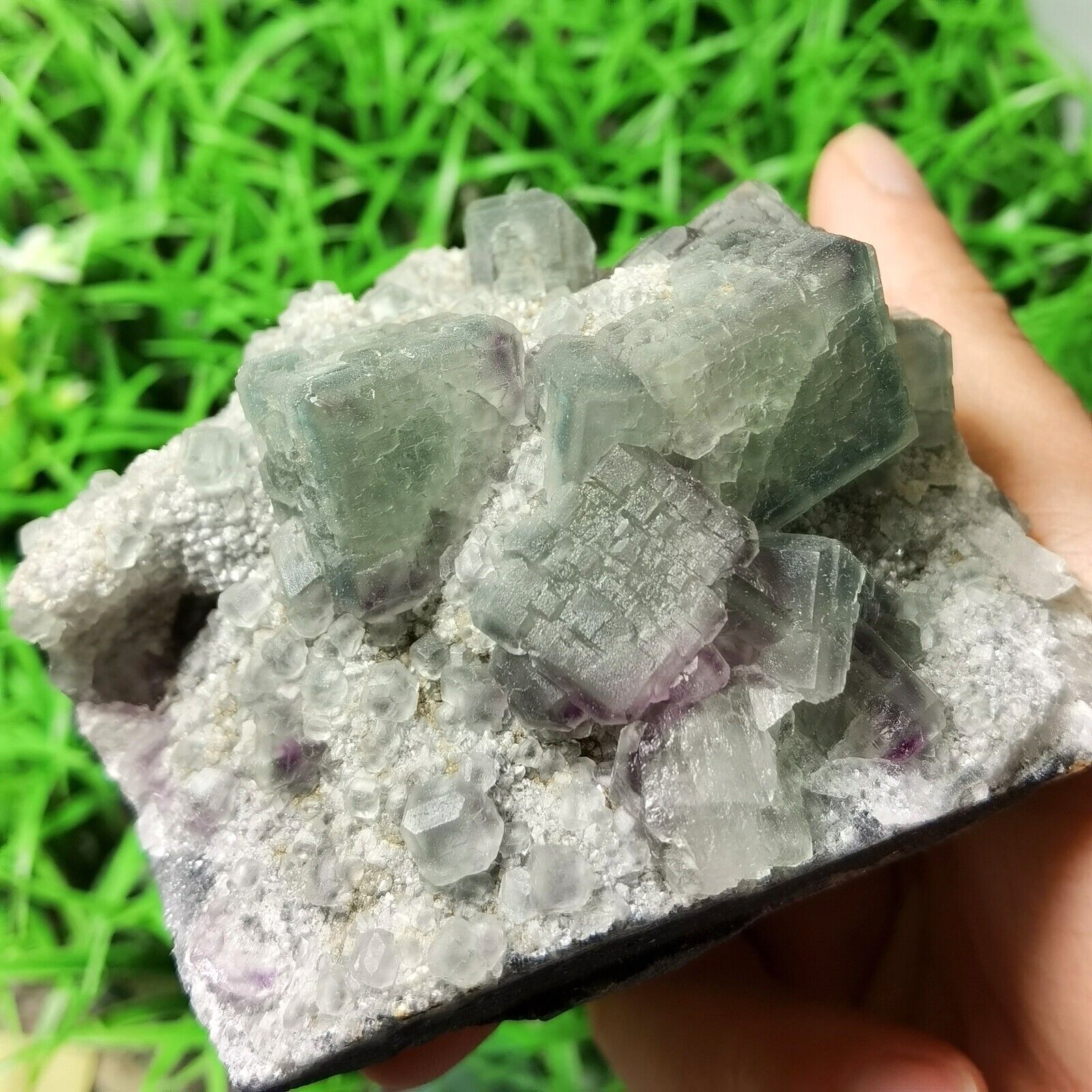 375g NATURAL FLUORITE Quartz Crystal Mineral Specimen