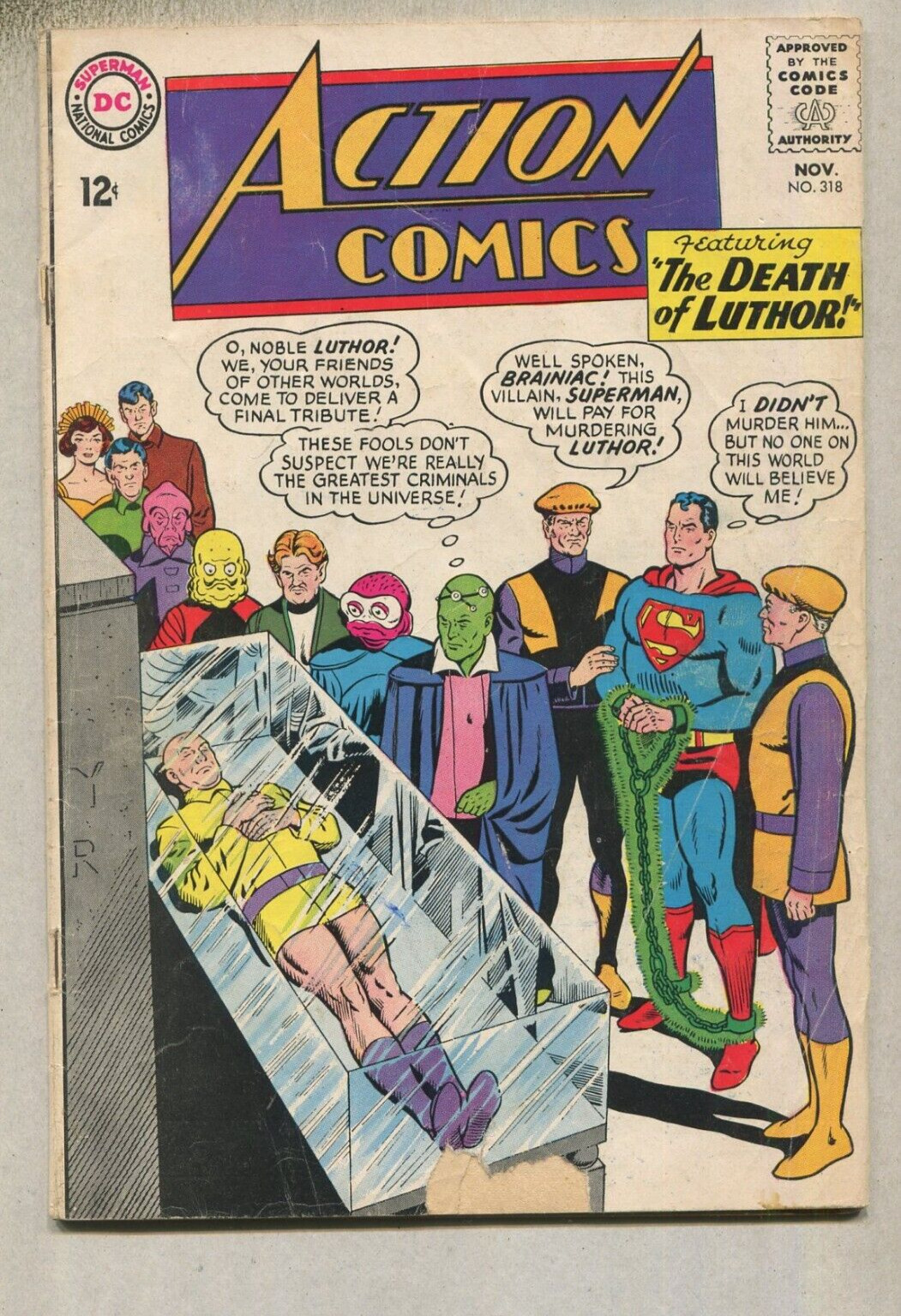 Action Comics: Superman, #318 VG-  The Death Of Luthor  DC  Comics    D3