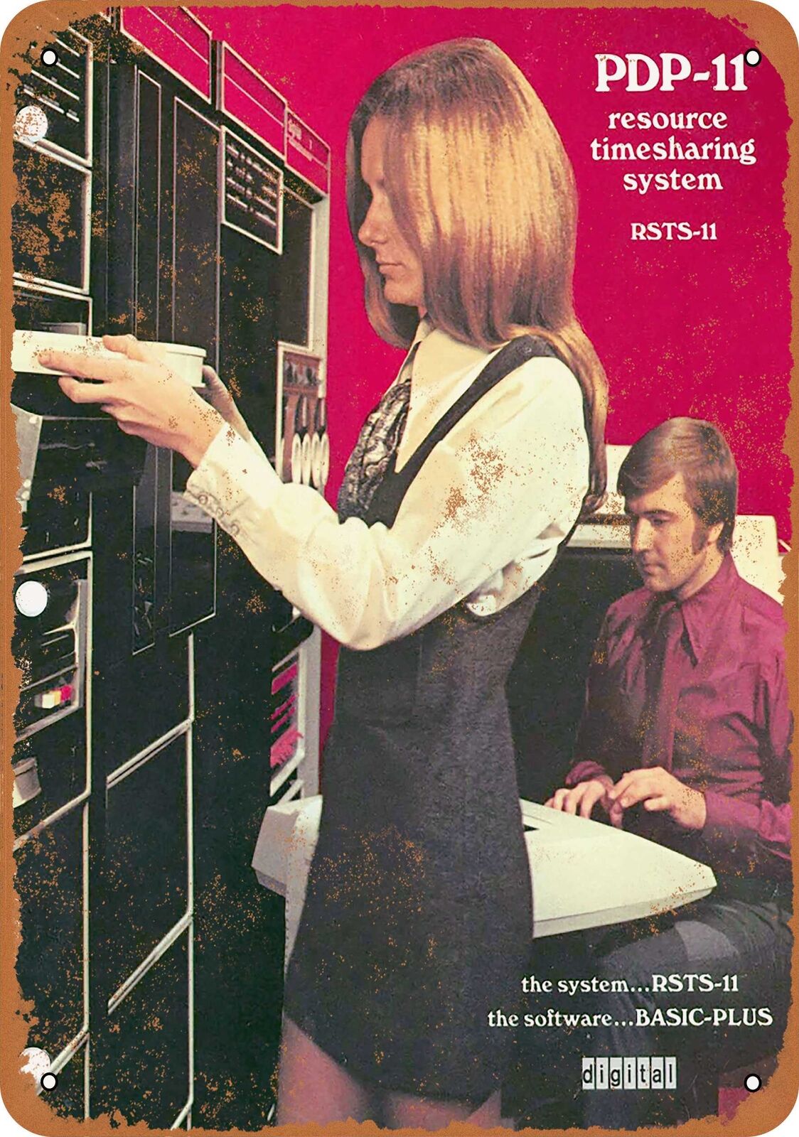 Metal Sign - 1970 DEC PDP-11 - Vintage Look Reproduction