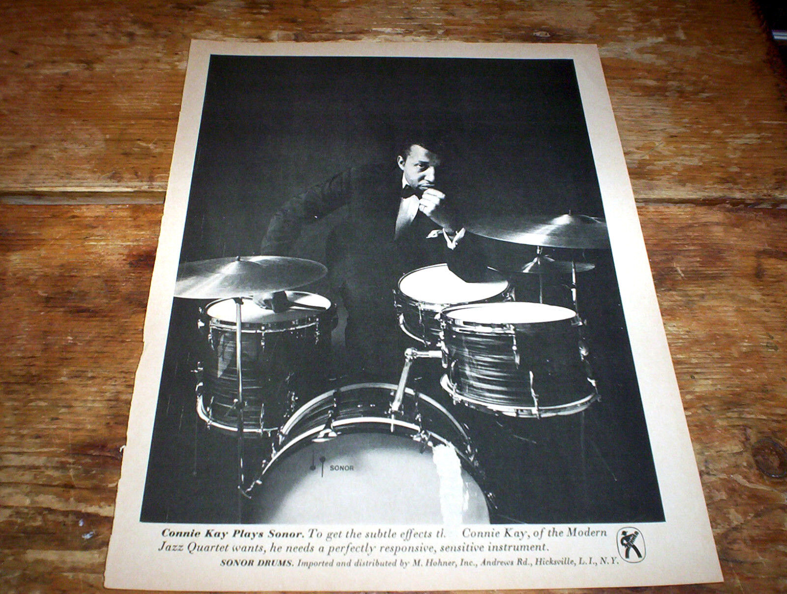 CONNIE KAY modern jazz quartet ( SONOR DRUMS ) 1967 U.S. Jazz magazine PROMO Ad