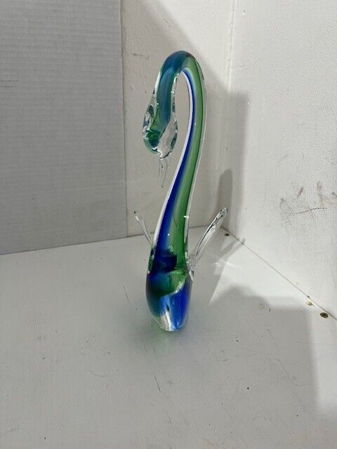 MURANO GLASS SWAN with SPREADED WINGS - 11\