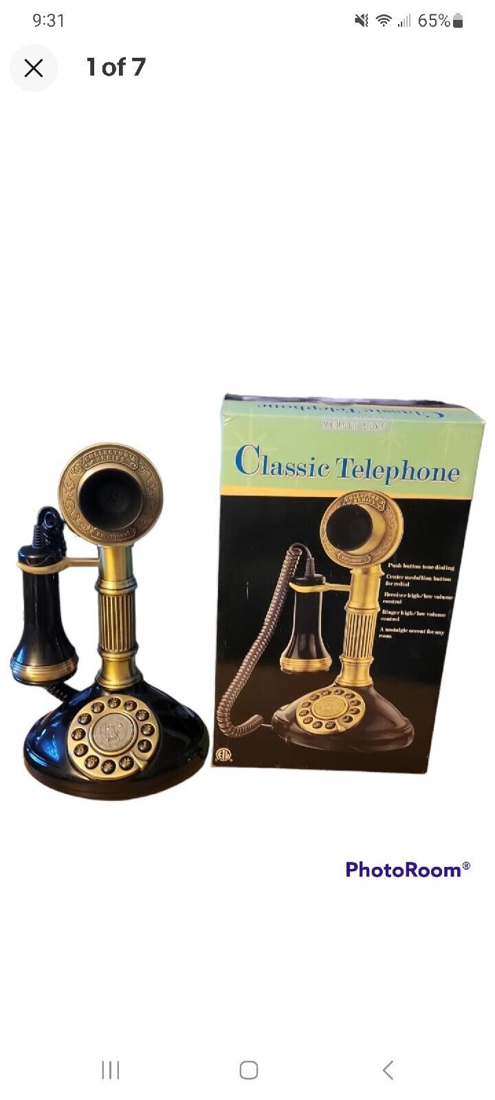 Memory Lane Classic Telephone Push Button Dialing Nostalgic Design 