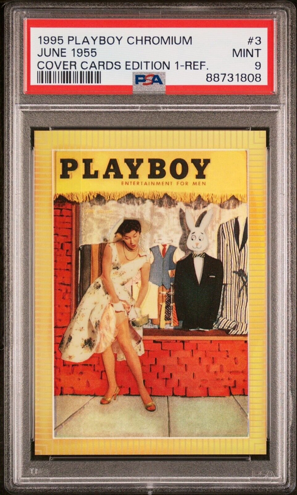 1995 Playboy Chromium 3 June 1955 Cover Cards PSA Graded