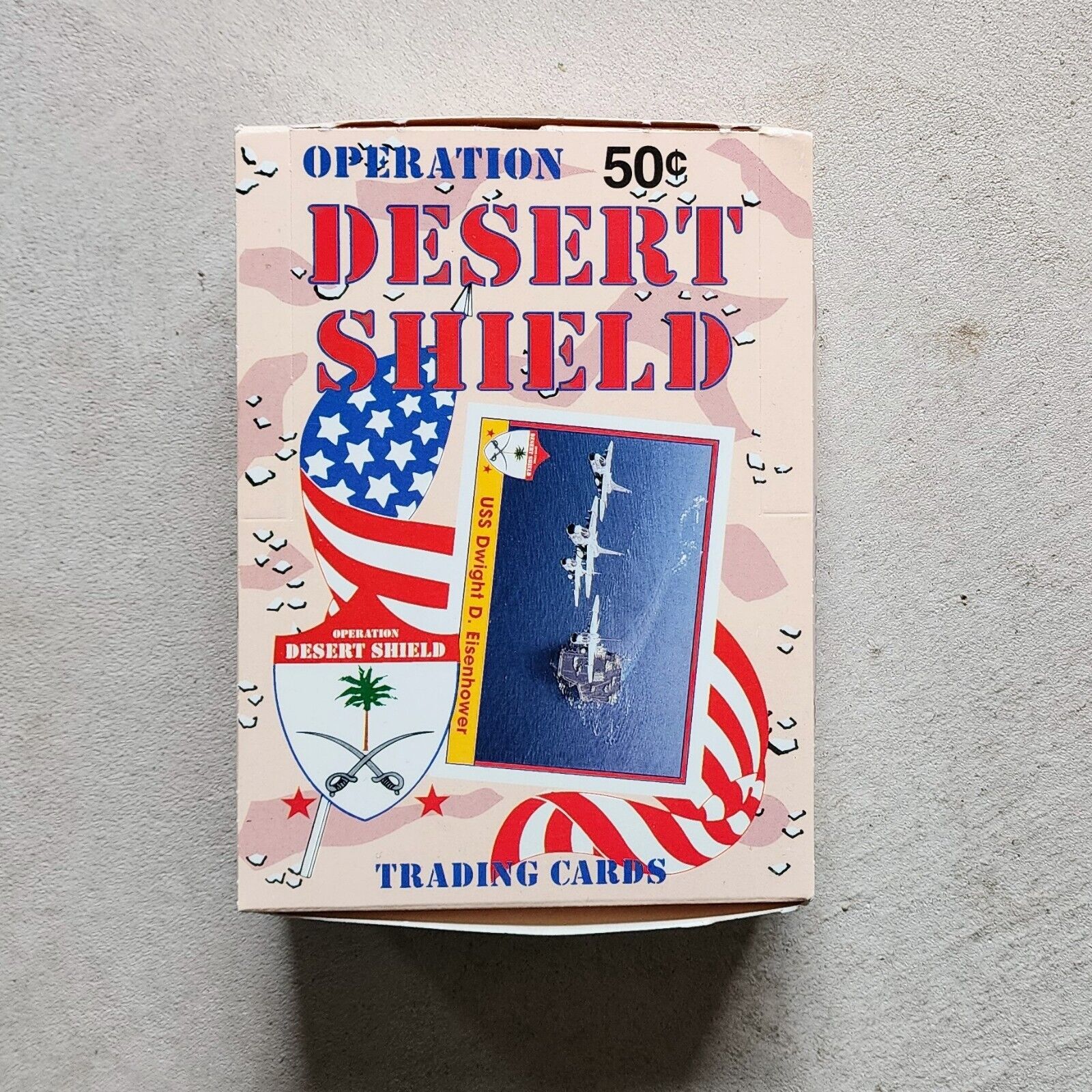 1991 Operation Desert Shield Full Trading Card Wax Box 36 Packs Pacific-unopened