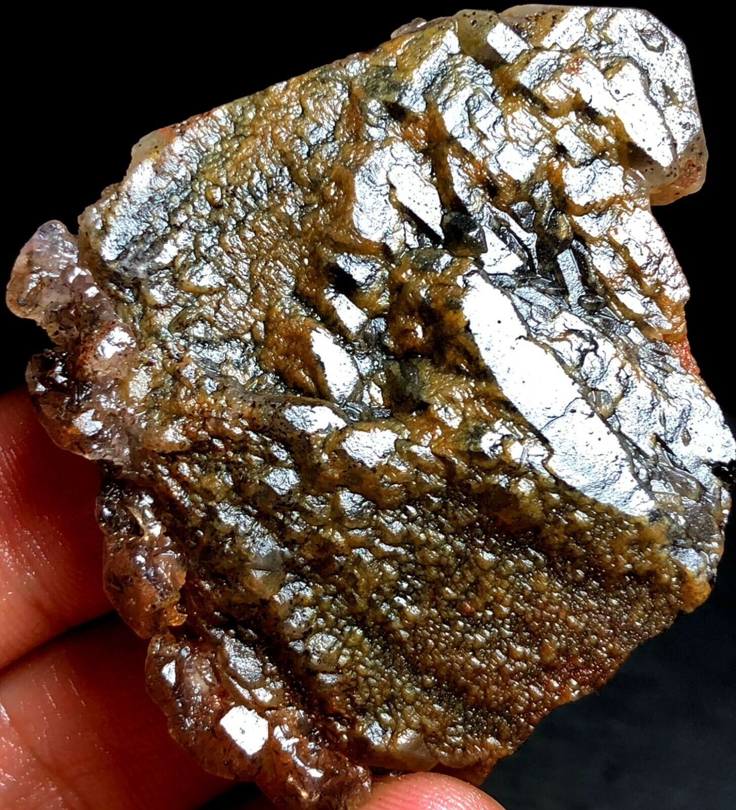 44g 1PC Super Seven Skeletal Amethyst Quartz Crystal Zambia  j451
