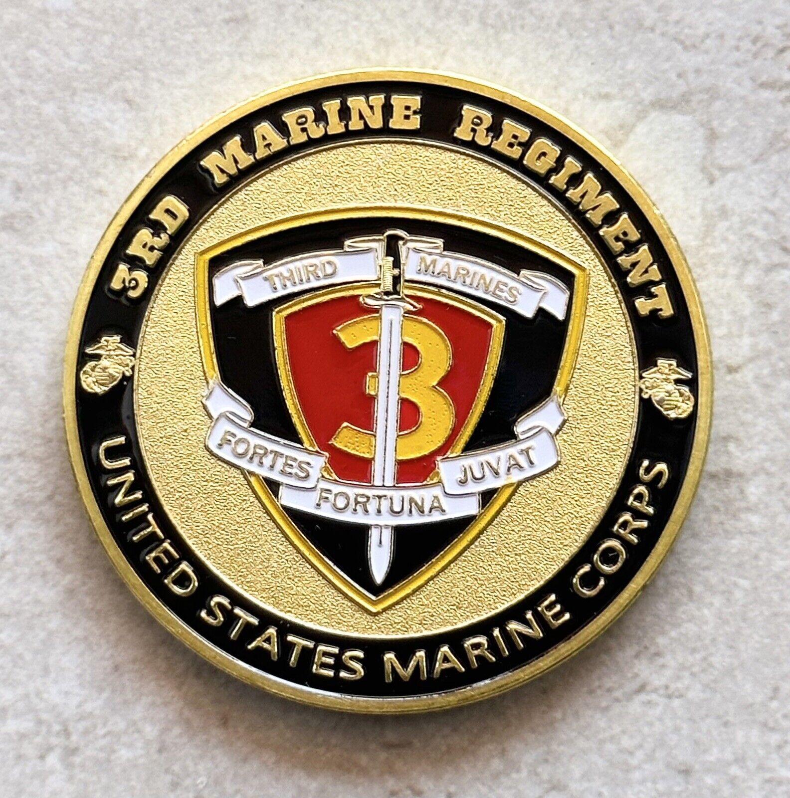 USMC US MARINE CORPS - 3rd MARINE REGIMENT Challenge Coin