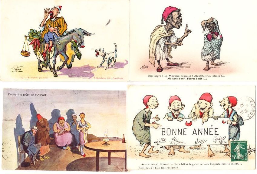 AFRICA Artist Signed HUMOR SATIRE 37 Vintage Postcards pre-1940 (L3834)