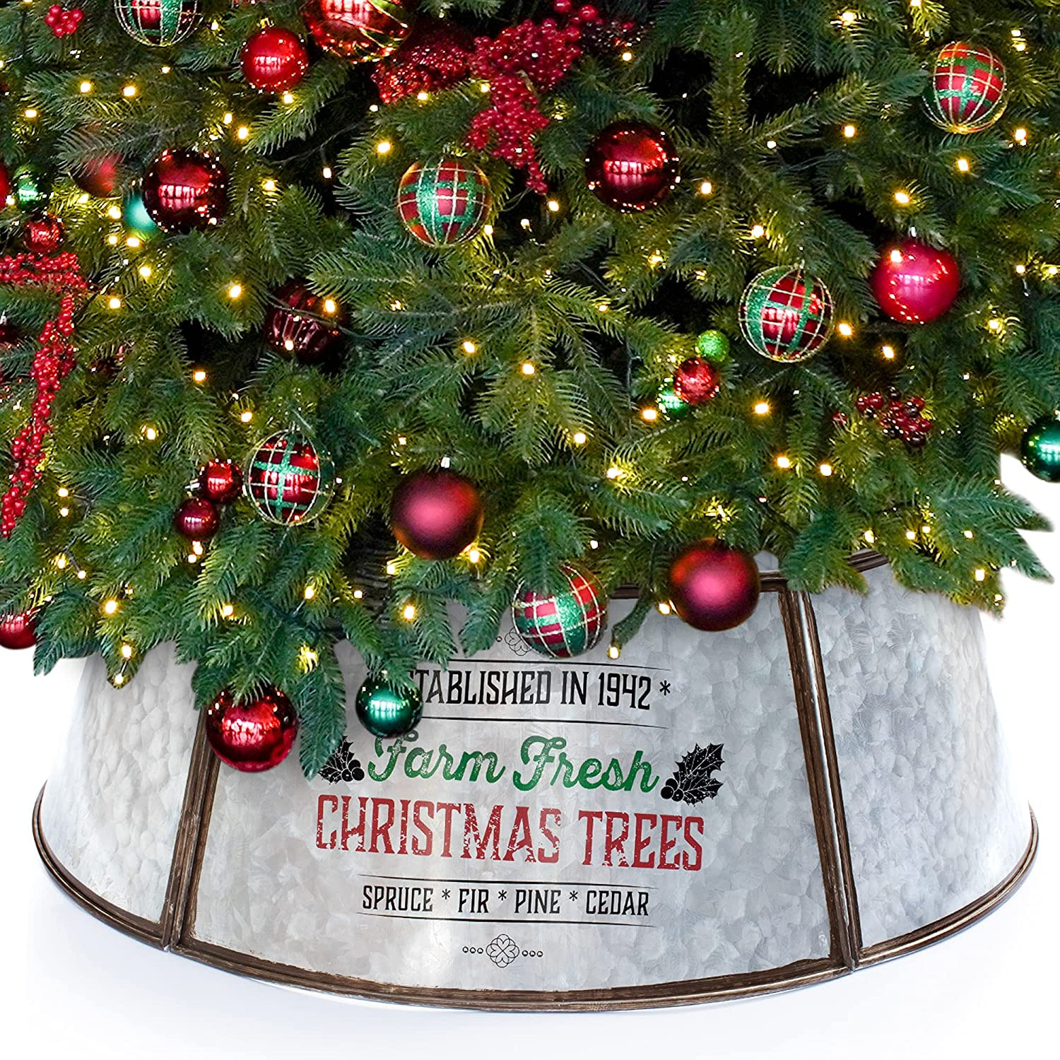 Farmhouse Christmas Tree Collar - Authentic Easy Set up 30\