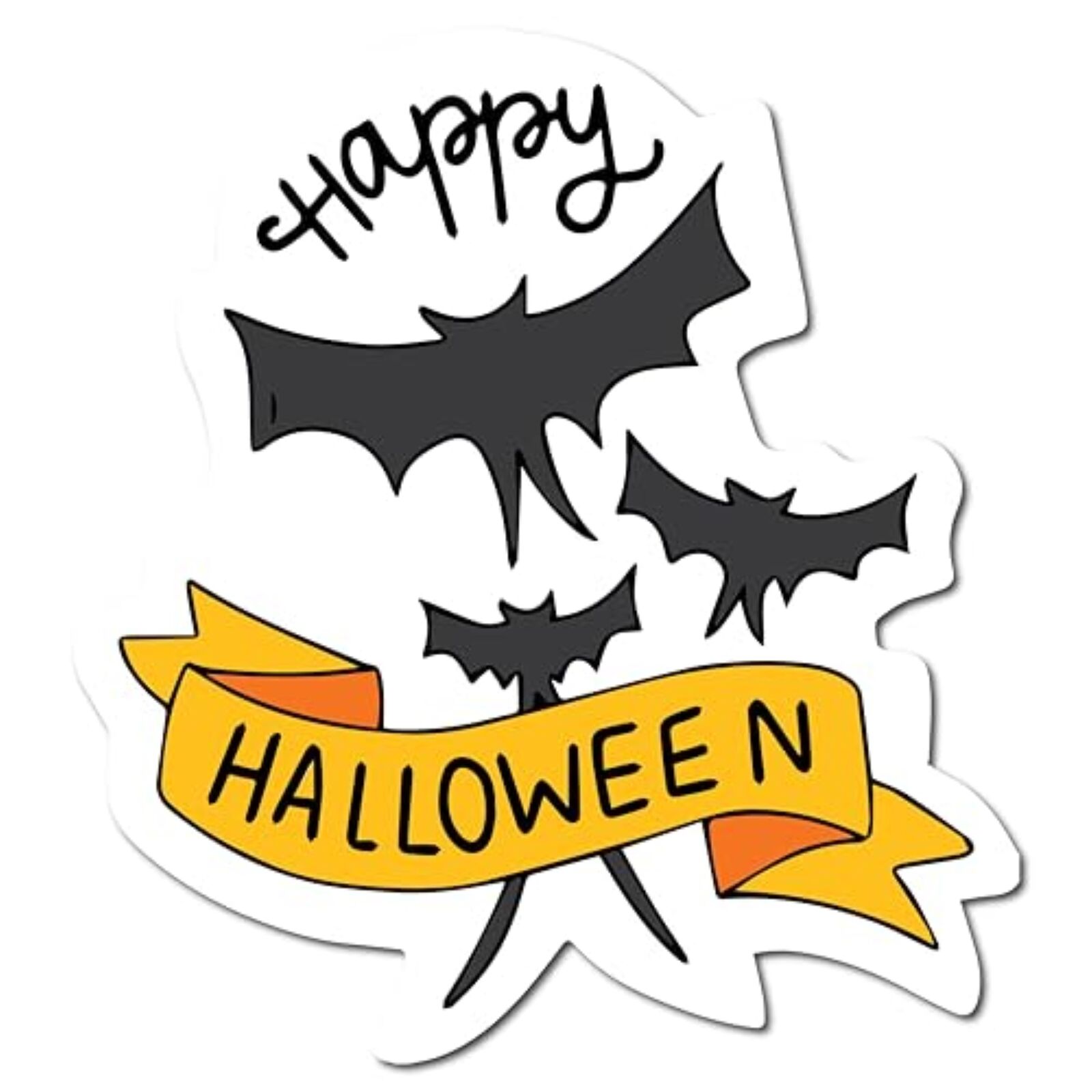 Happy Halloween Spooky Holiday Magnet Decal, 5x5 Inches, Automotive Magnet