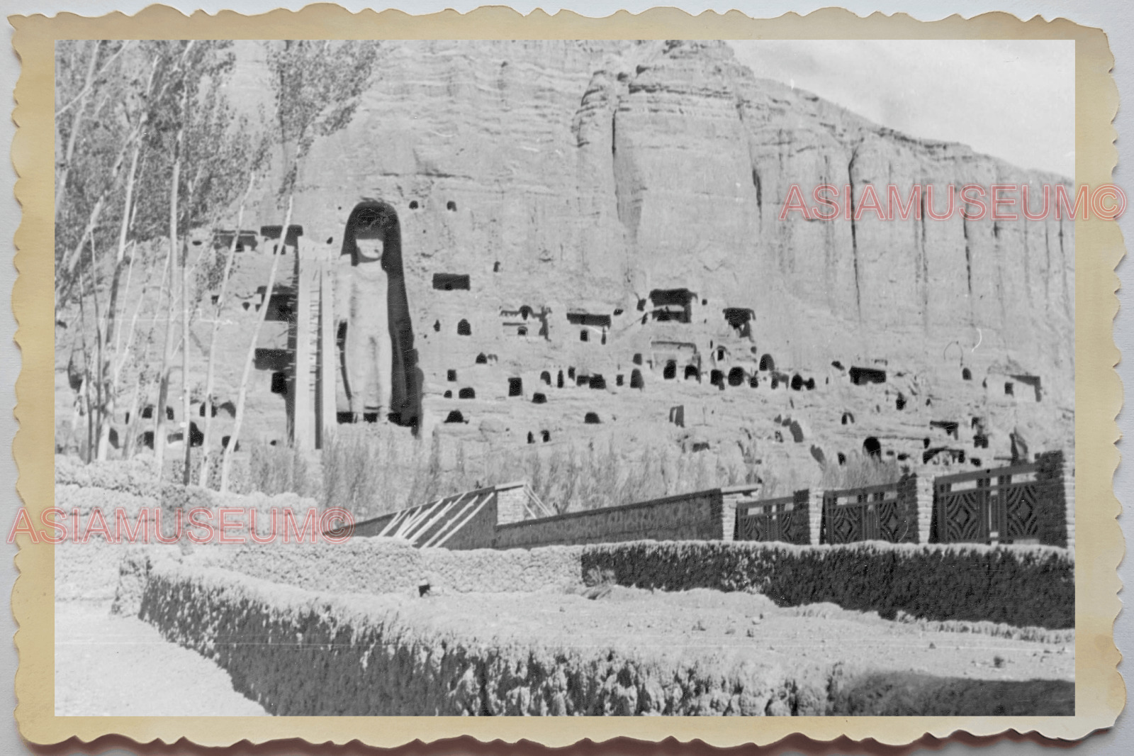 50s Afghanistan Bamiyan Buddha Red City Shahr Zohak Vintage Old Photograph 2124
