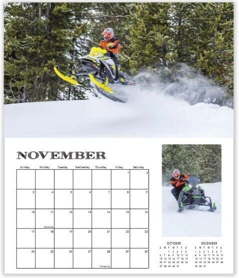 2024 SNOWMOBILING DELUXE WALL CALENDAR SALE