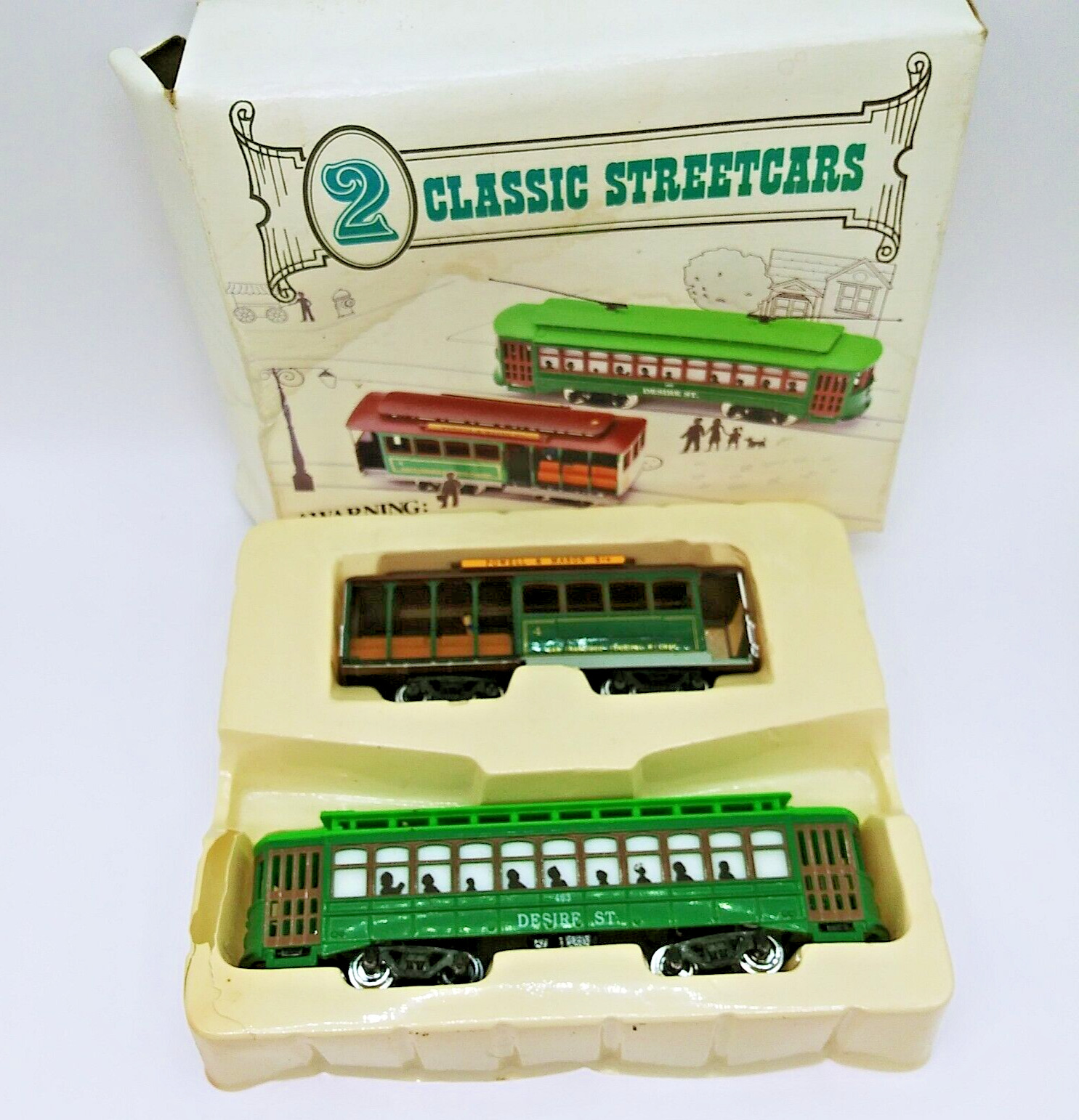 Classic Streetcars set HO Scale Trolleys Desire St San Francisco Toy Models READ