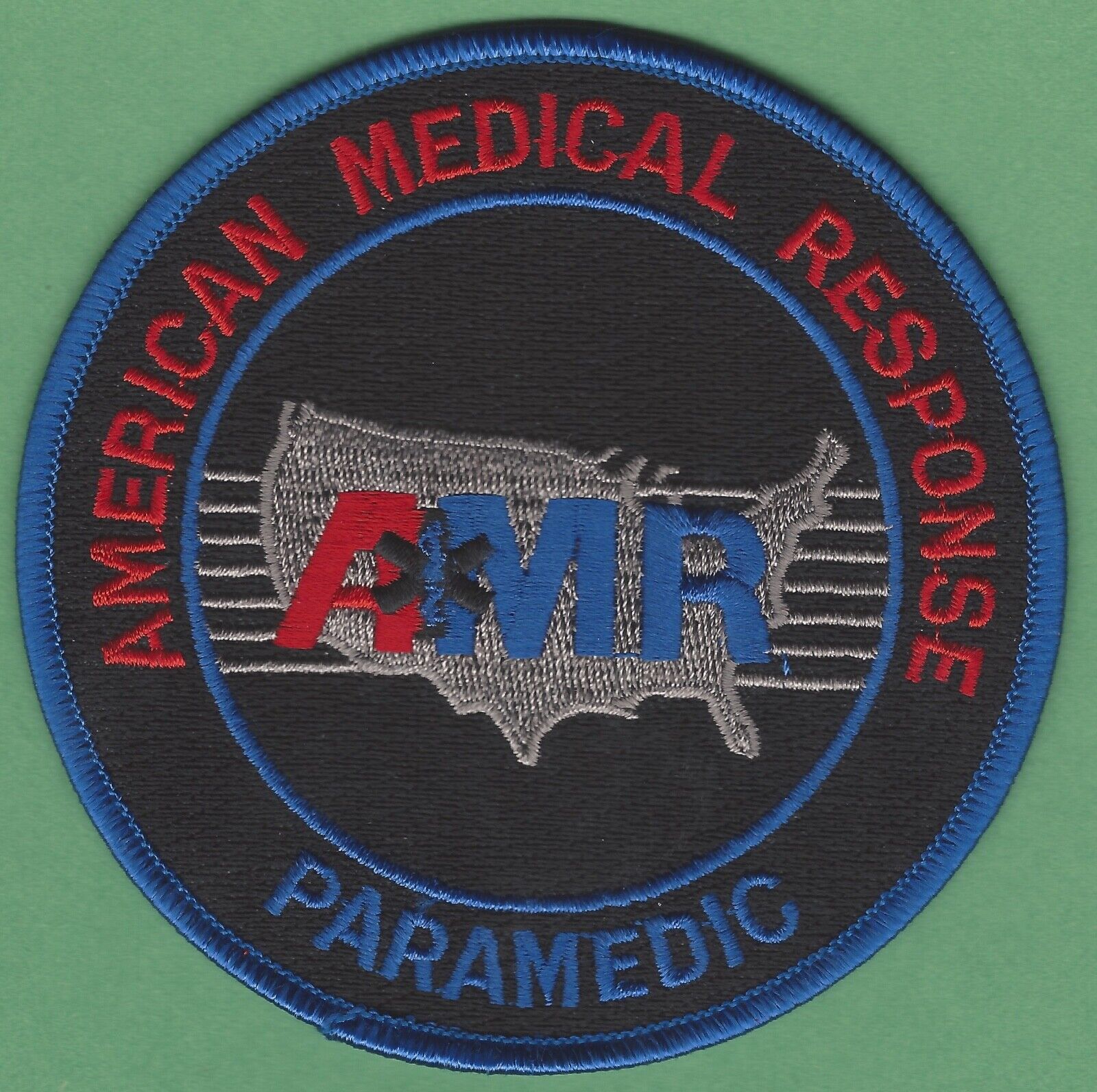 AMR AMERICAN MEDICAL RESPONSE PARAMEDIC PATCH BLUE