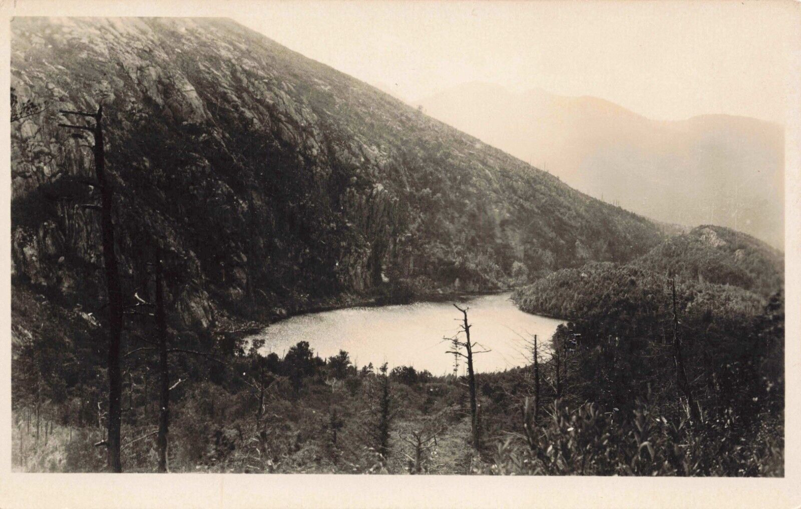 RPPC Adirondacks Cascade Mountain Lake Vintage RPPC