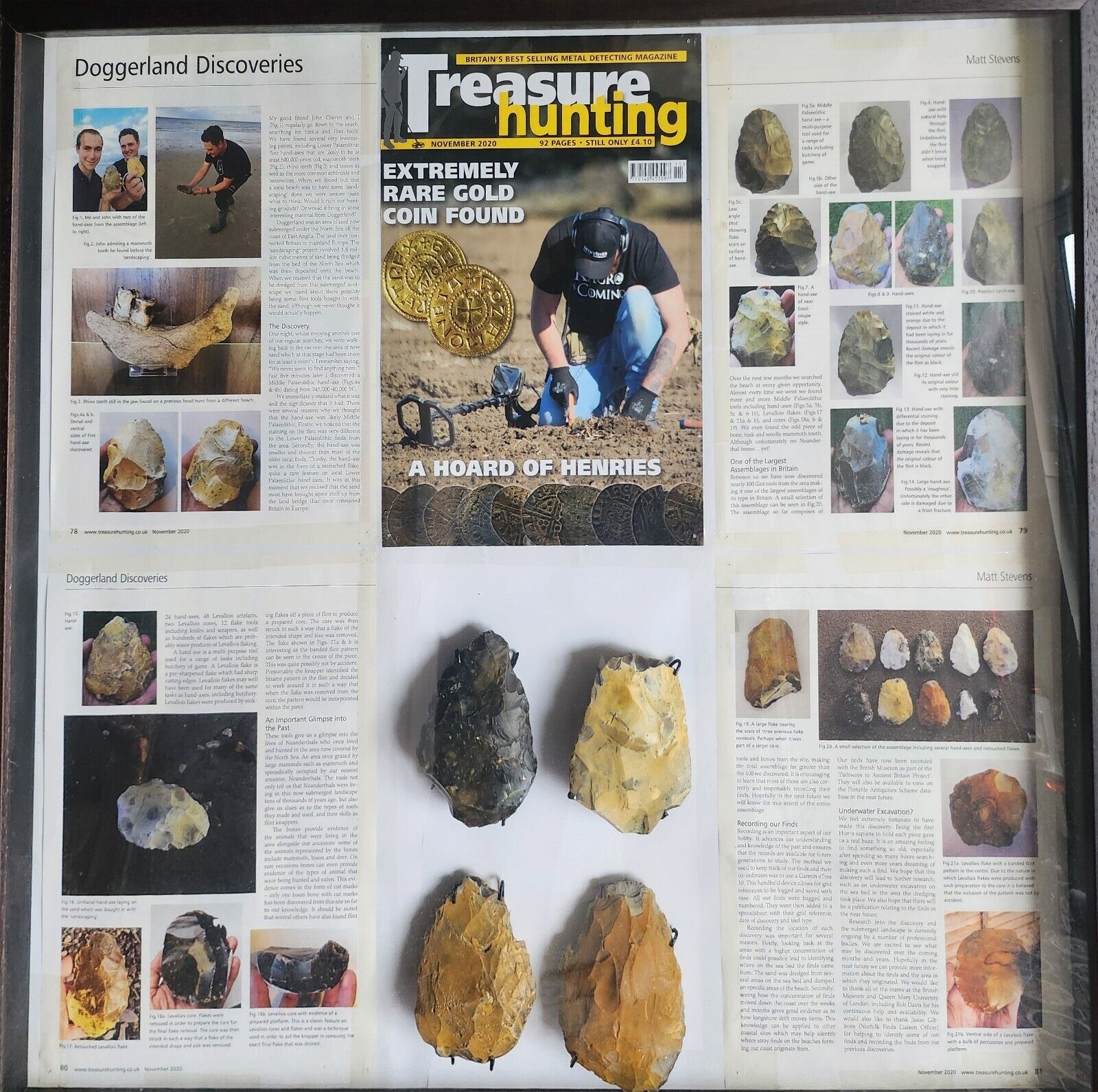 UK Found 4 Neanderthal Handaxe's Biface Stone Tools Magazine Featured 