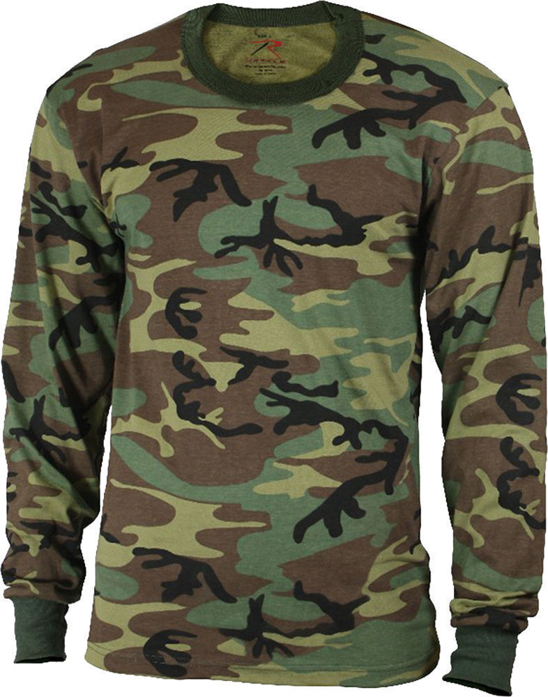 Rothco Military Tactical Camouflage Long Sleeve T-Shirt (Choose Sizes)