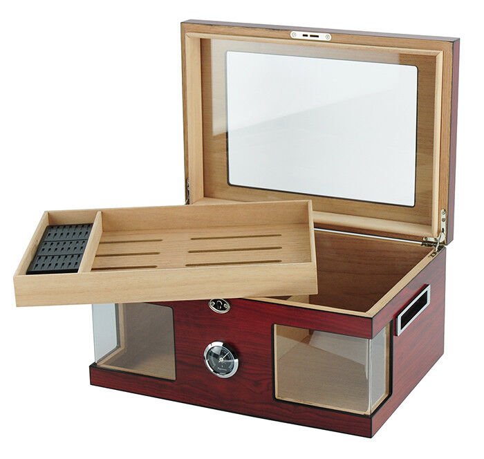 Quality 120 Count Cigar Humidor Box Wood Spanish Cedar Humidifier Hygrometer 4