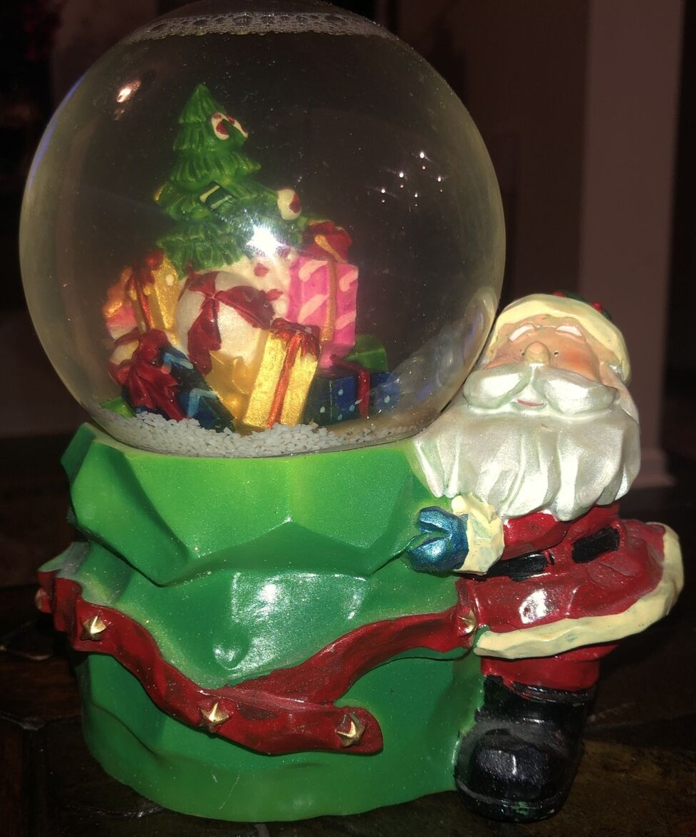 Vintage Avon Santa Claus Colorful Snow Globe