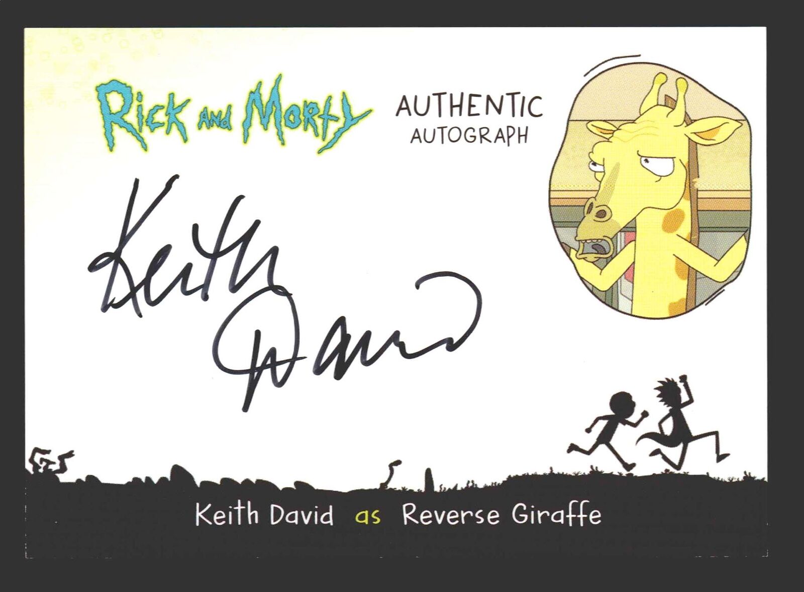 2019 Rick and Morty Season 2 KD-RG Keith David Reverse Giraffe Autograph Card