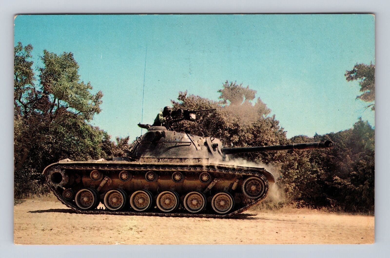 Fort Knox KY-Kentucky, M-48 Tank In Action, Field Exercises, Vintage Postcard