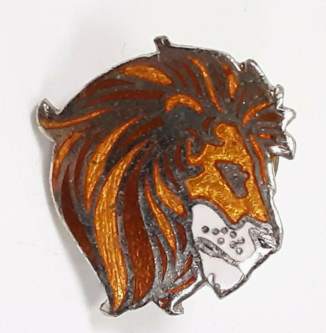 Vintage MAFCO Enamel Lion Head Lapel Tie Pin