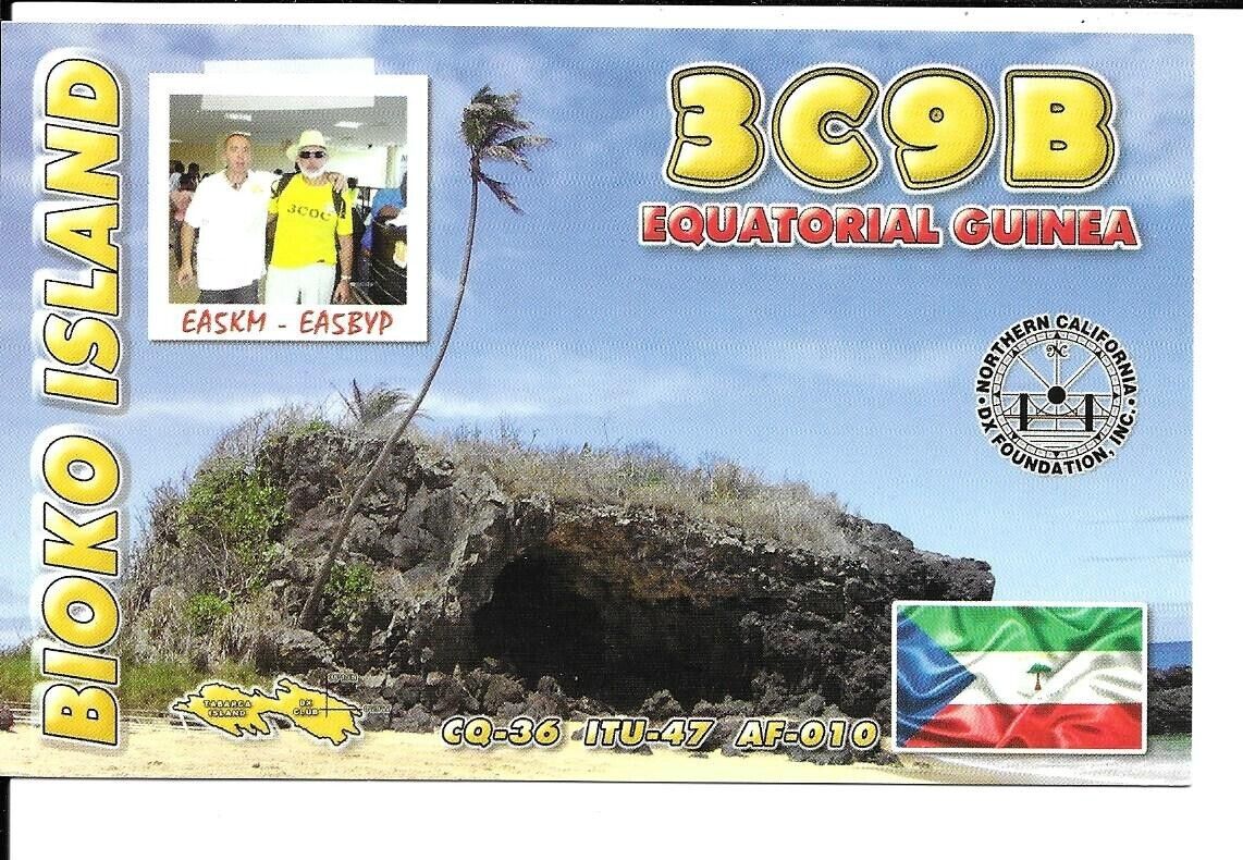 QSL 2010 Equatoria Guinea    radio card