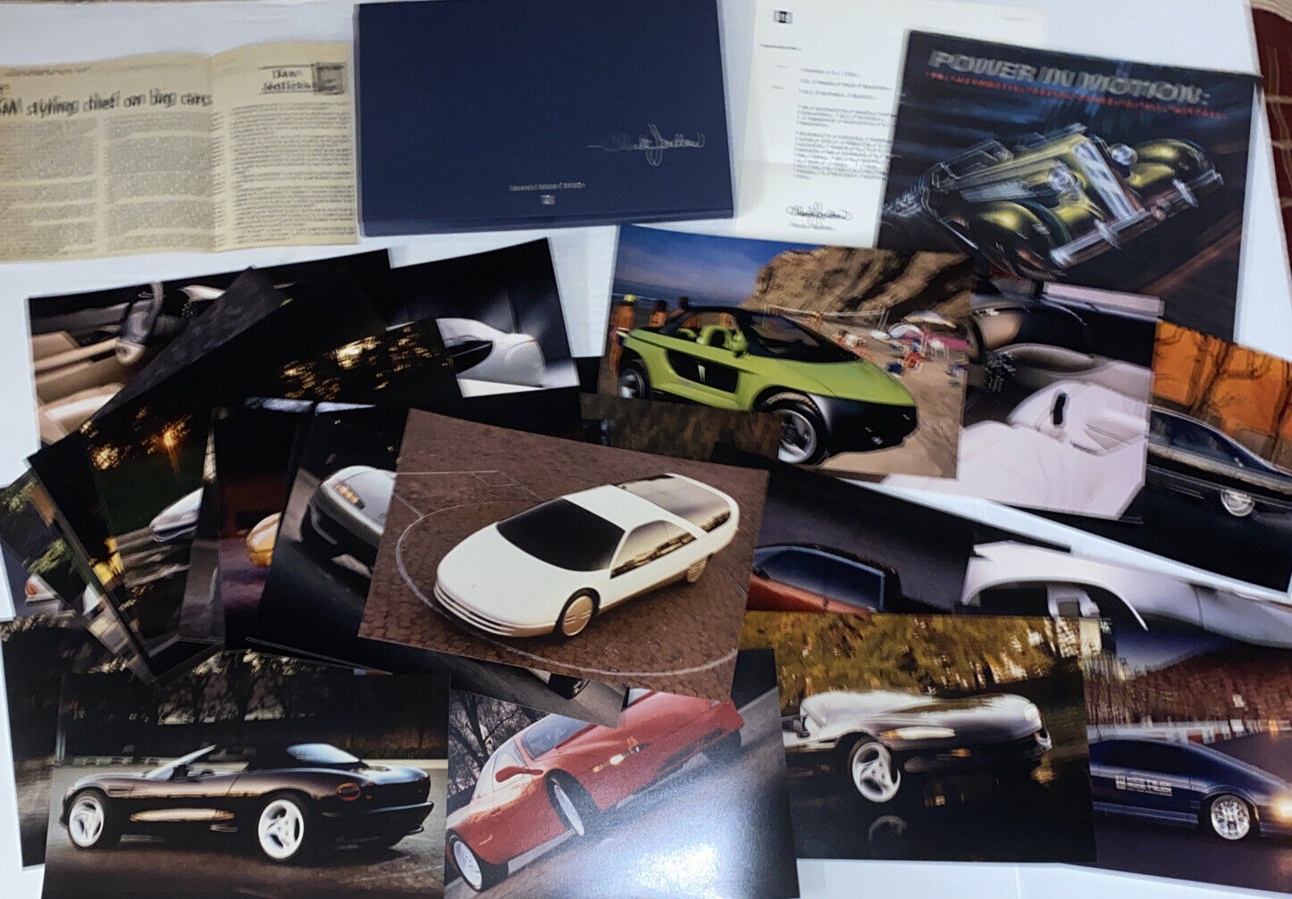 RARE 1990s General Motors Design Concept Photos Pack Chuck Jordan Sig. Corvette