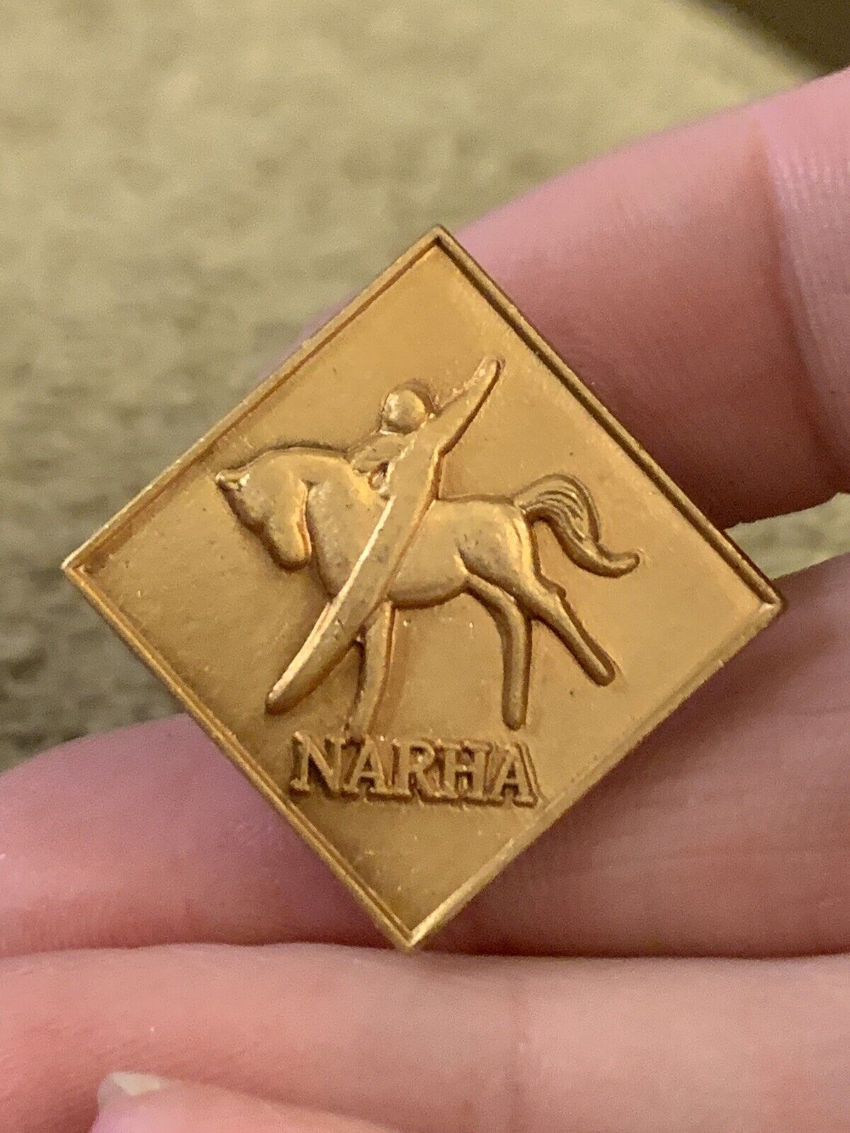Vintage Narha Gold Tone Enamel Lapel Pin (GW5)