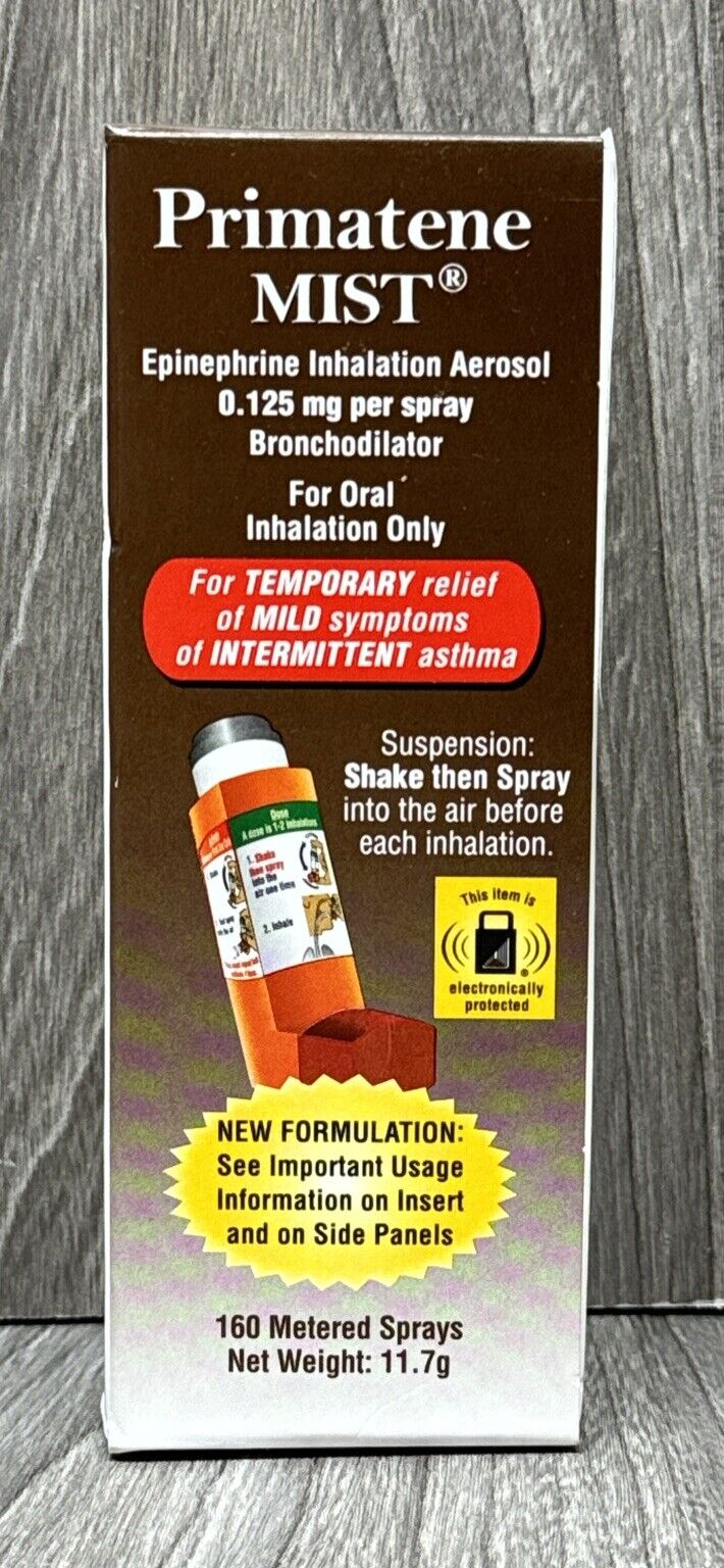 Primatene Mist Epinephrine Inhalation Aerosol 0.125 mg per 160 Sprays EXP: 2025+