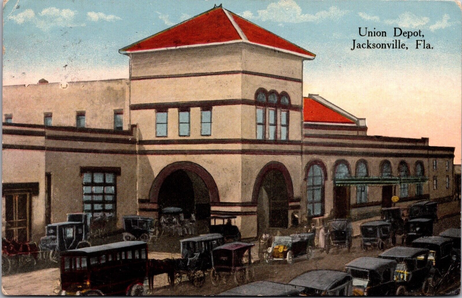 Postcard Union Railroad Depot in Jacksonville, Florida~4333