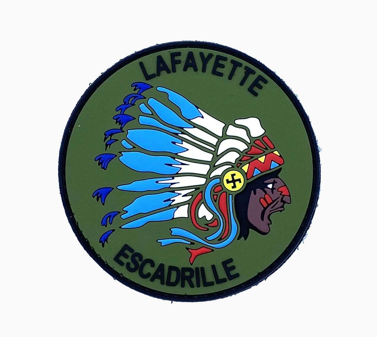 WW1 Lafayette Escadrille 1916 PVC Patch – With Hook and Loop