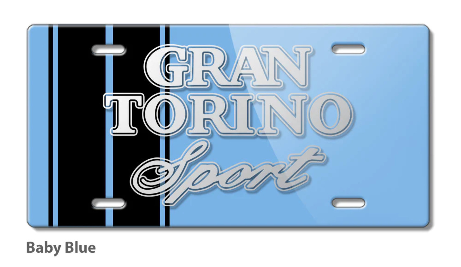 Ford Gran Torino Sport 1972 - 1975 Emblem License Plate - 16 colors - Made USA