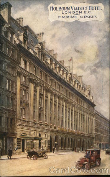 England London Holborn Viaduct Hotel The Photochrom Postcard Vintage Post Card